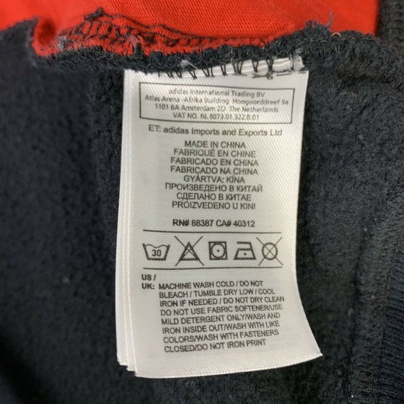 Adidas Original Hoodie Sweatshirt Sz XL Black Mens - Picture 7 of 7